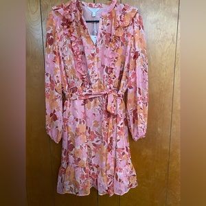 Lauren Conrad floral dress L NWT